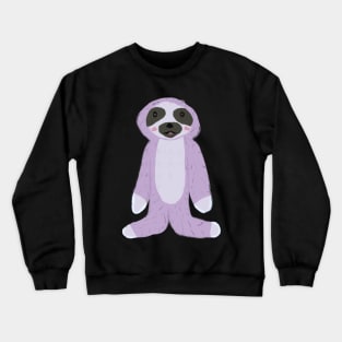 Purple Cute Sloth Crewneck Sweatshirt